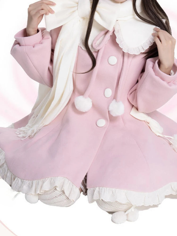 Japanese Kawaii Lolita Lace Patchwork Sweet Dress Coat Women Y2k Aesthetic Contrast Color Dresses Elegant Cute Party Vestidos