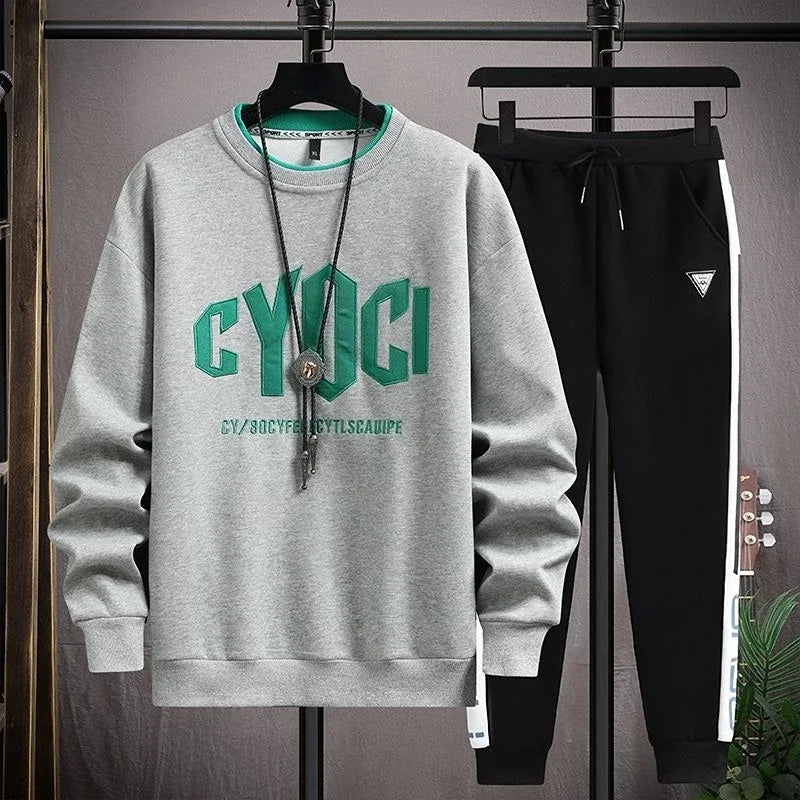 Clothes For Men Plain Male T Shirt White Pants Sets Alphabet Tracksuit Essential Top Offer Trend Popular Sports Suits Cool Kpop