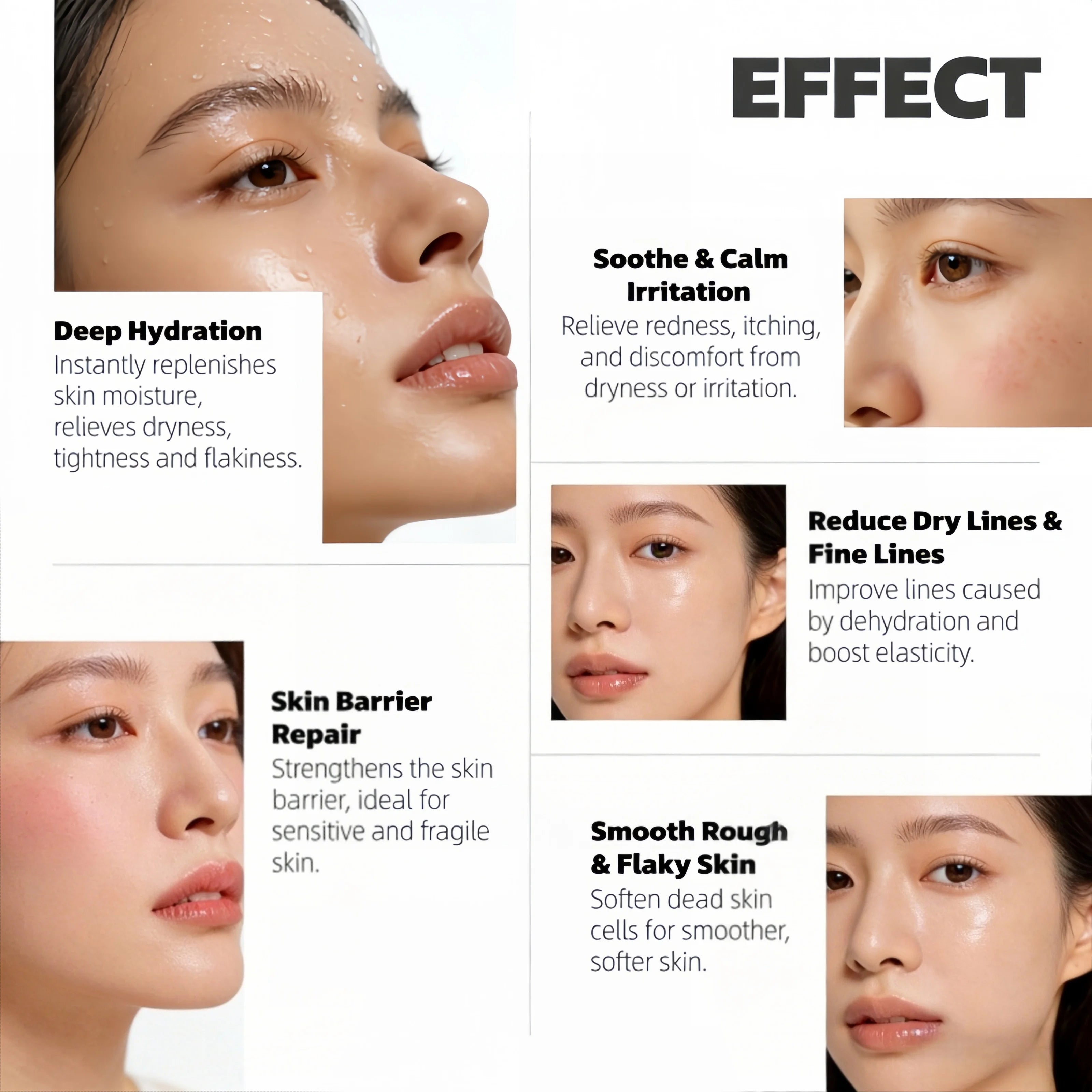 Makeup base moisturizer, hydrating, adheres well, doesn't cake, refreshing and oil-controlling.