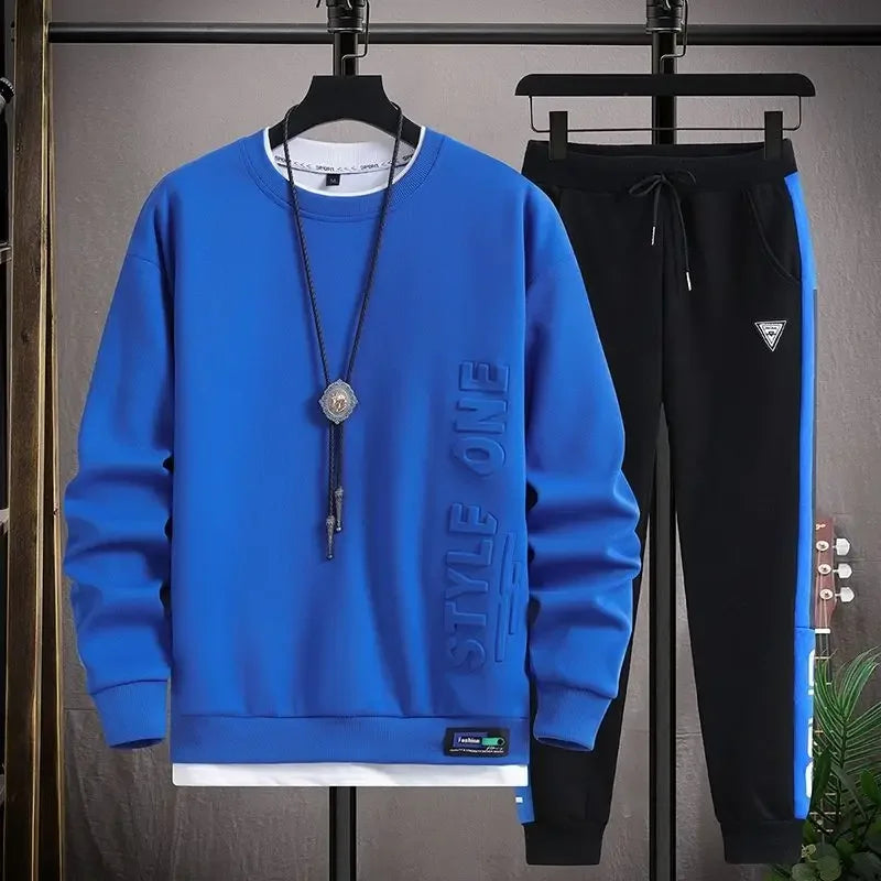 Clothes For Men Plain Male T Shirt White Pants Sets Alphabet Tracksuit Essential Top Offer Trend Popular Sports Suits Cool Kpop