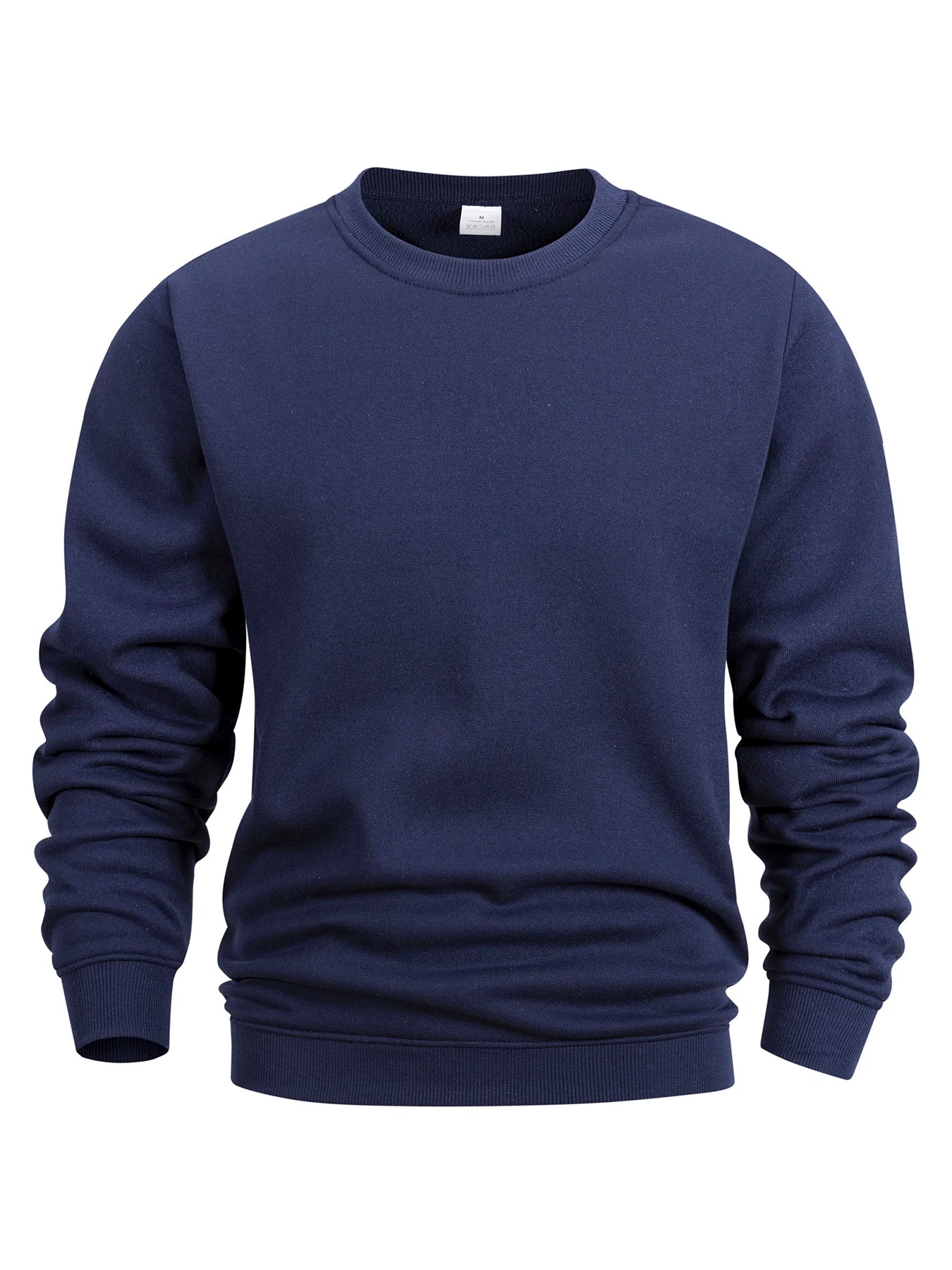Men's Crew Neck Sweatshirts Solid Color Sweatwear Spring Outdoor Casual Daily Long Sleeve Pullover Hoodie Man Sportswear