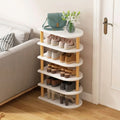 Wood Shoe Rack Multi-layer Organized Stand Holder Anti-Vibration Space Saving Easy To Assemble Household Bamboo Simple Shoe Rack