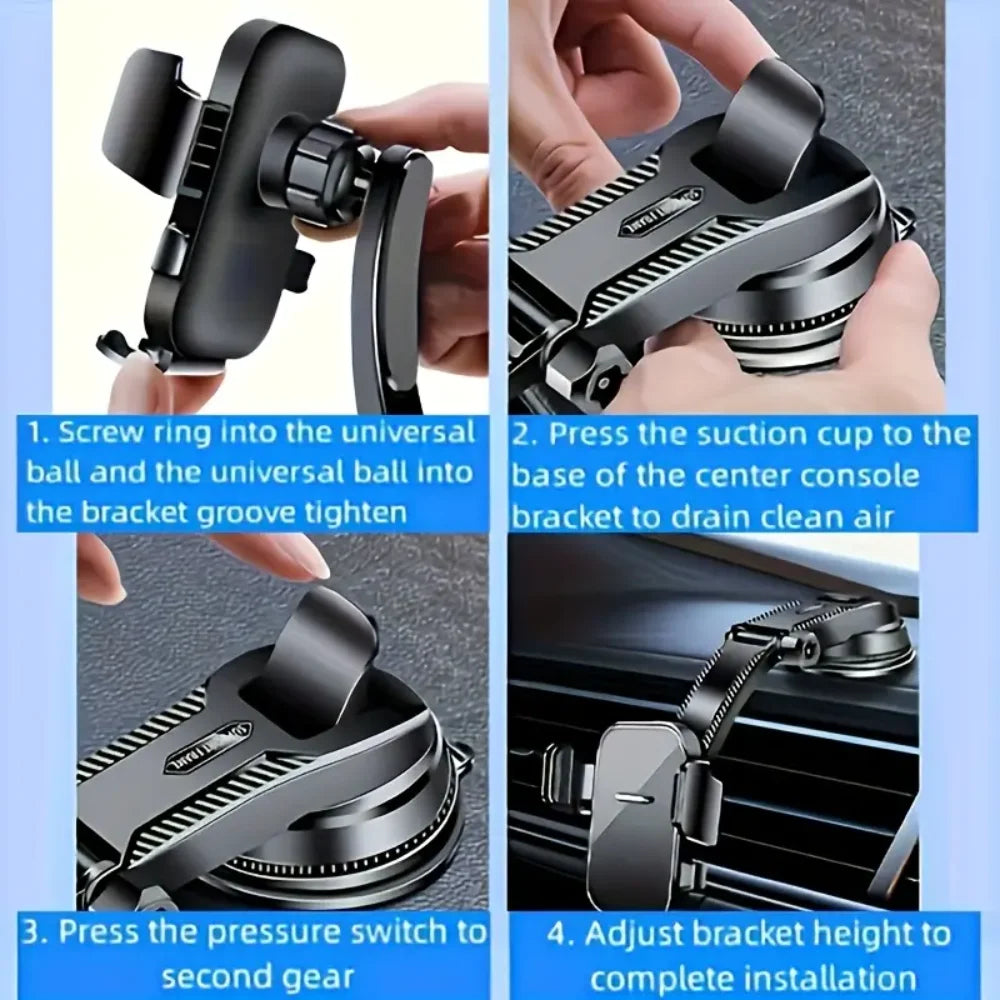 360 ° rotation Car Dashboard Phone Holder Adjustable in Vertical and Horizontal Directions Provides High Stability and Strong